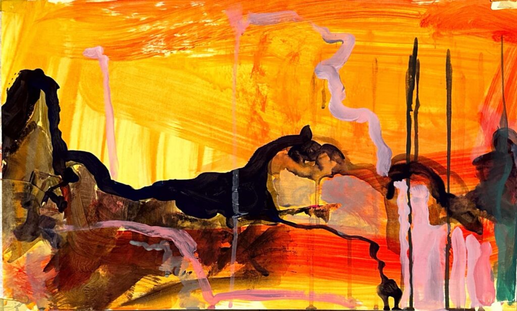 barwitzki janek resonanzen 1/3 malerei acryl auf papier 35*40 cm