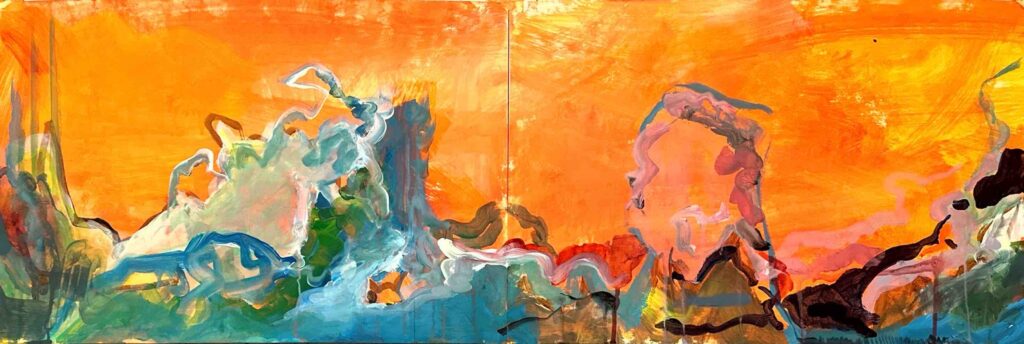 barwitzki janek resonanzen 2/3 malerei acryl auf papier 35*80 cm