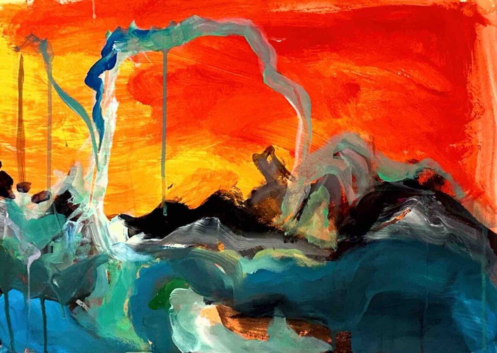 barwitzki janek resonanzen 3/3 malerei acryl auf papier 35*40 cm